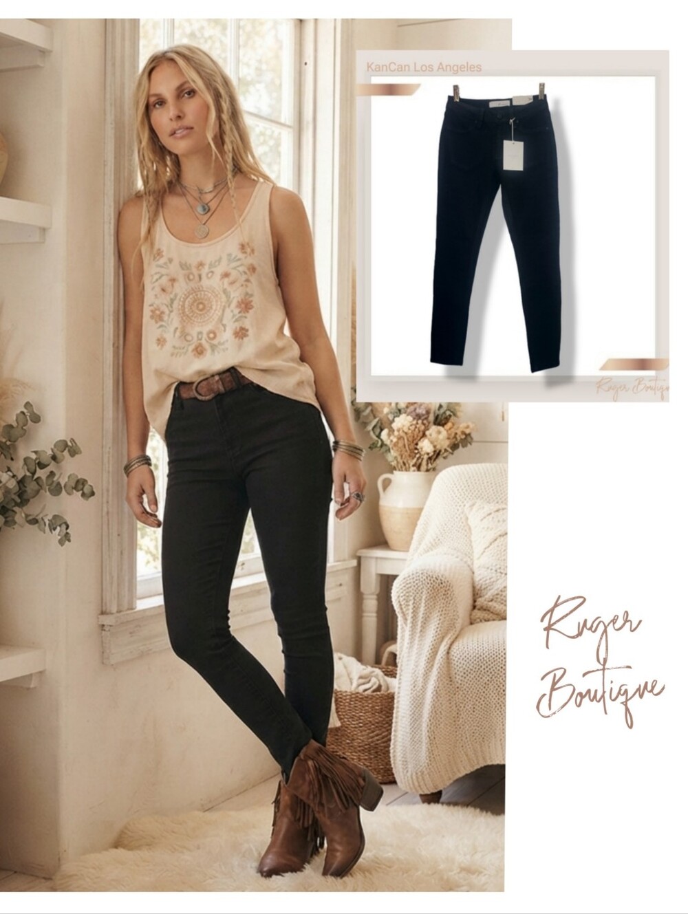 🌿KanCan Los Angeles Womens Black Coated Skinny Jeans 1/24 MidRise Super Skinny